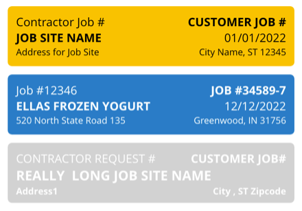 Select Job # Color Buttons